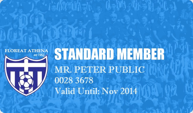 Floreat Athena Standard Member demo card